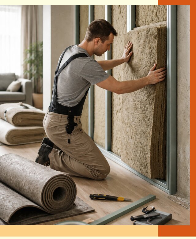 Шумоизоляция перегородок в Холмске от 1695 руб. за м2 — ТепломастерХлм